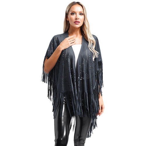 Womens Shawl Wedding Cape Hollow Out Cloak Cardigan Cover Ups Vintage Clubwear - Picture 78 of 149