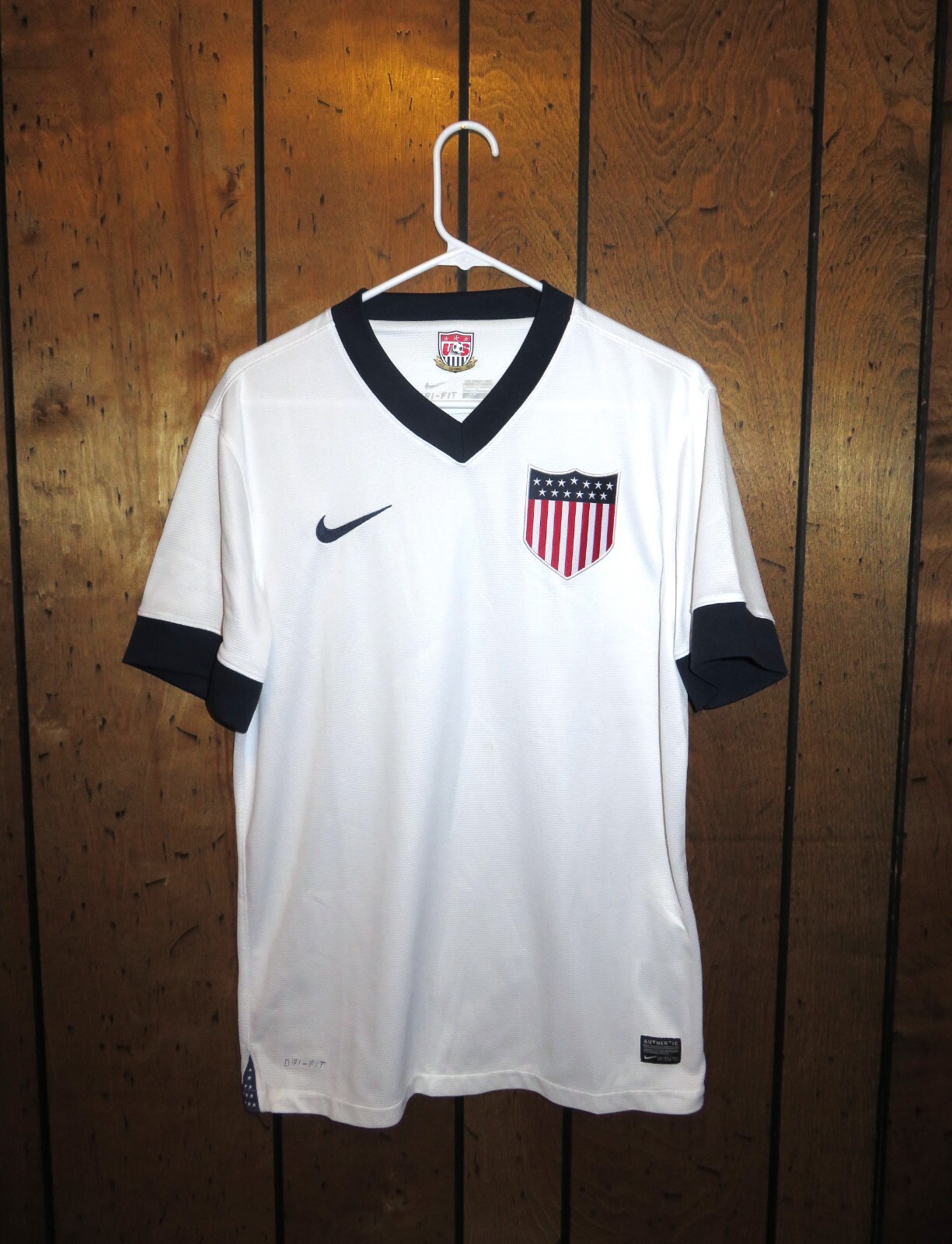 Vintage Nike 2013 USA Centennial USMNT Authentic Soccer Mens Jersey Medium