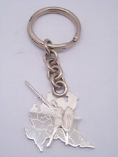 Alberto da Giussano with Region: Lombardy - 925 Silver Keychain