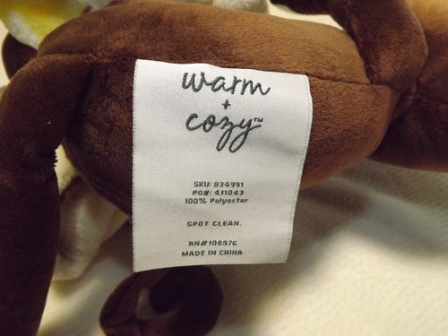 Warm & Cozy Blanket With Stuffed Plush Monkey Animal Friend! 49"x60" Brand New - Picture 4 of 12