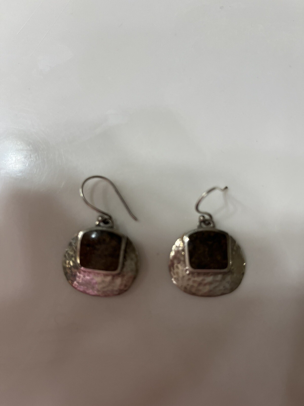 Silpada Bronzite Disk Drop Earring - image 1