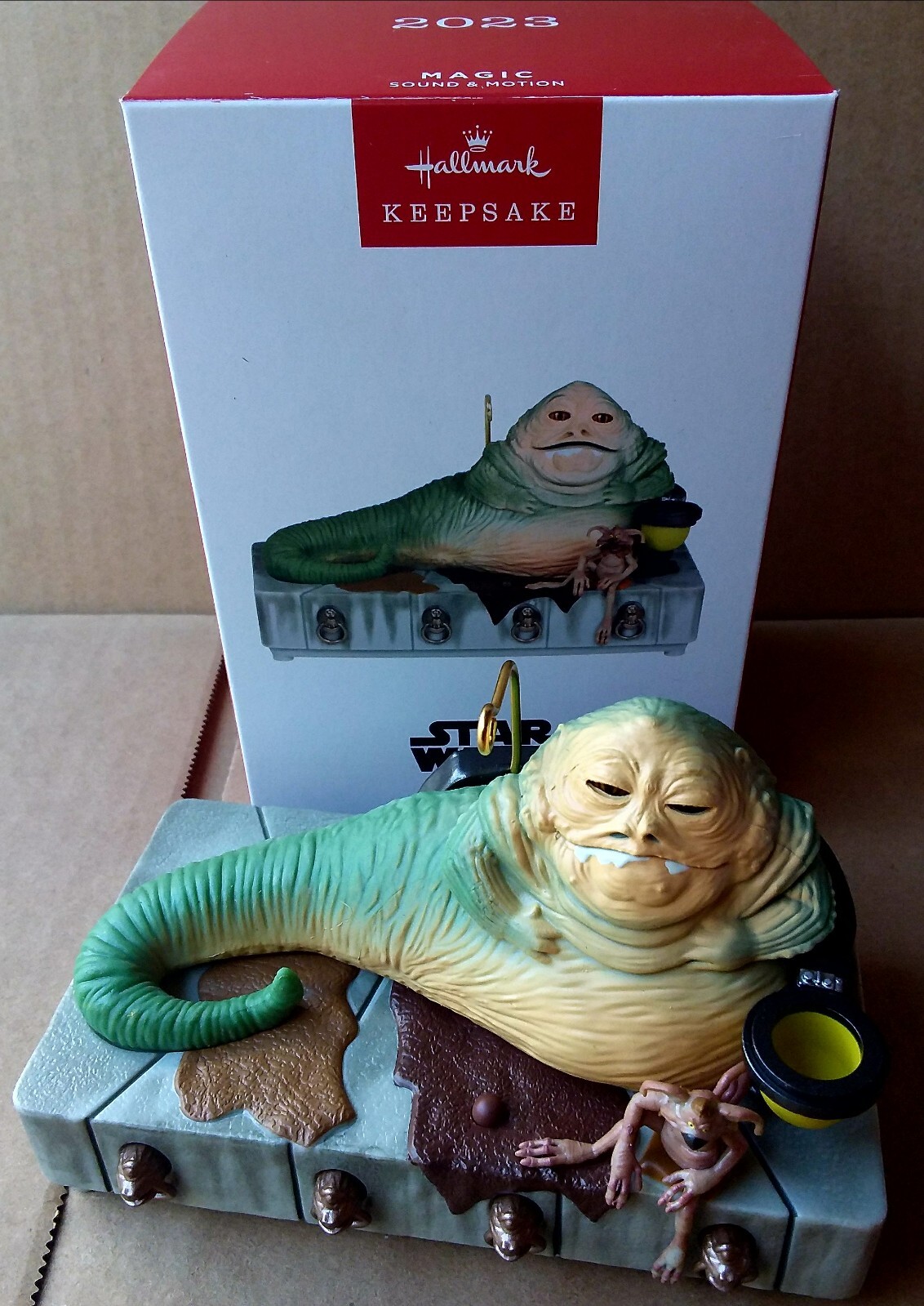 Hallmark 2023 Disney Star Wars Jabba the Hutt with sound Ornament figure