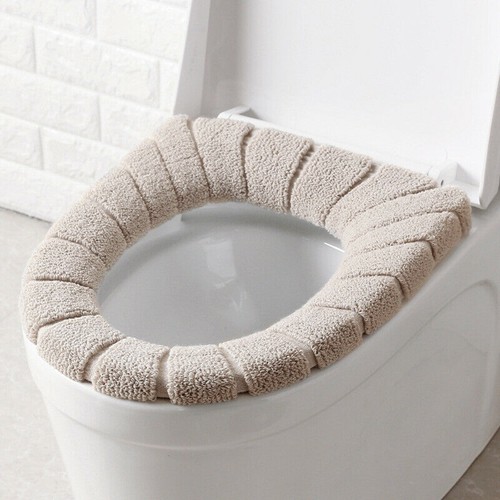 Bathroom Closestool Toilet Seat Cover Soft Pad Cushion Winter Warm Mat Washable - Picture 6 of 17