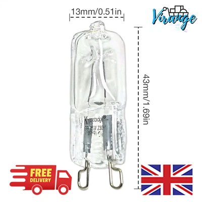 G9 Oven Cooker Appliance Bulb 40W Halogen Lamp Dimmable 240V Branded