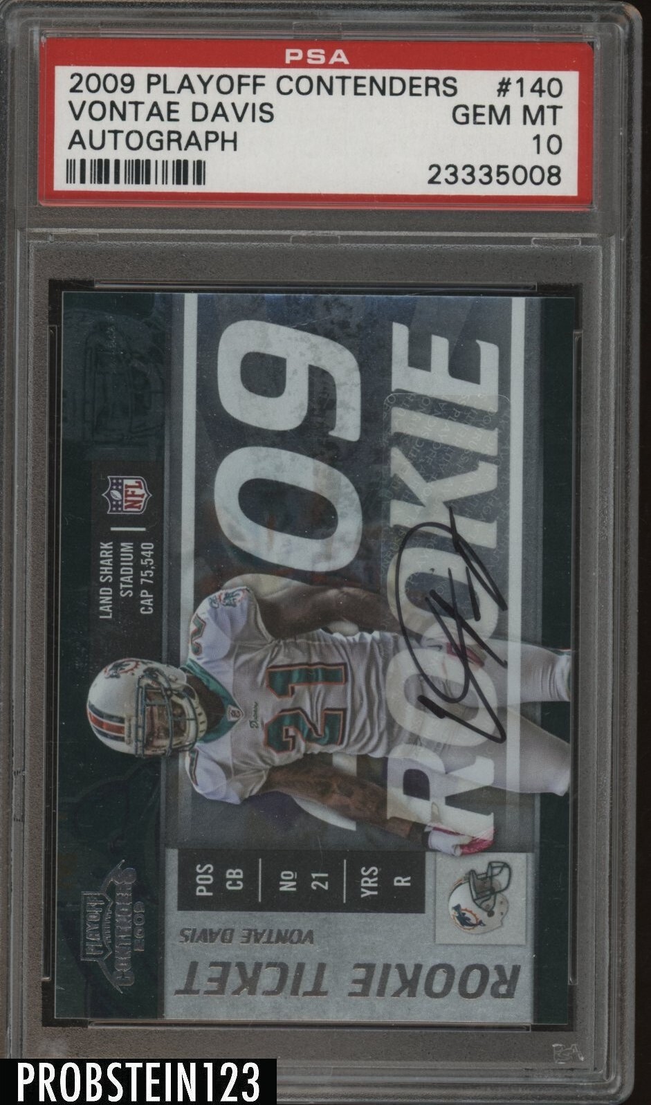 Vontae Davis Playoff Contenders #140 Autograph