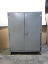 DURHAM MFG HEAVY DUTY STRONGHOLD STYLE STORAGE CABINET 4 SHELF 60"X24"X78"