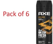 AXE Wild Spice 48-Hour Fresh Deodorant Body Spray Fragrance for Men 150ml 6 Pack