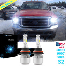 2x 9007 Led Headlight Bulbs Hilo Beams For Ford F250 F350 Super Duty 1999-2004