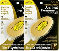 Craft Tape Permanent Glue Runner Scrapbook Adhesive Ad Tech 8.75 Yards Set of 2