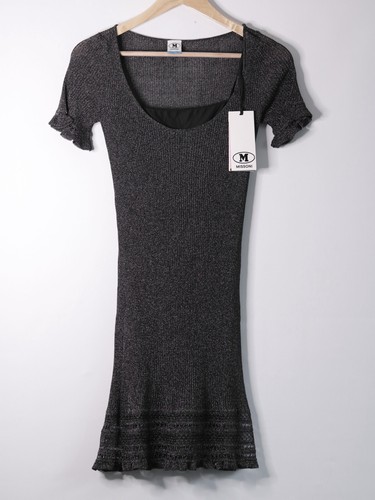 New M MISSONI Metallic Knit Crochet Hot Mini Summer Dress - Grey - XS - £739 - Picture 15 of 16