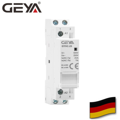 GEYA Schaltrelais Leitungsschutzschalter Schütze Installationsschütz 25A 2NO 230