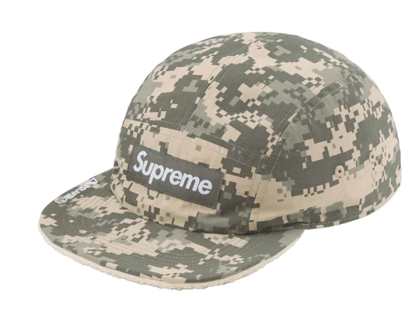 Casquette de camp réversible Supreme Polartec shearling Digi camouflage nouvelle boîte logo livraison rapide