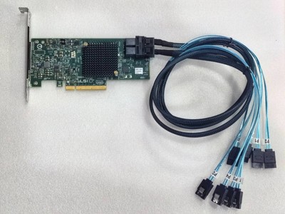 NEW LSI SAS 9341-8I 12GB 8 PORT RAID CONTROLLER+2PCS 8643 to 4 SATA cable