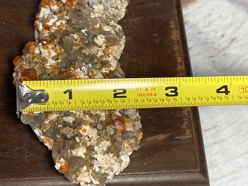 Natural Garnet and Smoky Quartz Crystal Cluster on Wood Stand from China #221 - Picture 7 of 9