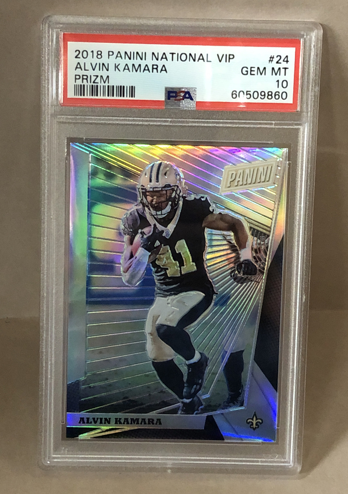 Alvin Kamara Panini National Treasures Rookie Dual Materials #24 Base