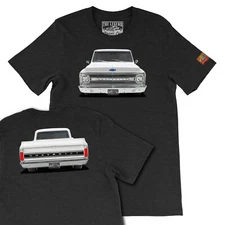 1969 White CHEVY C-10 Classic Pickup Truck Classic Car Men's T-shirt