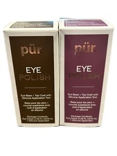 (2) Pür Eye Polish  + Top Coat Silicone Application Tool 0.28 Fl oz.