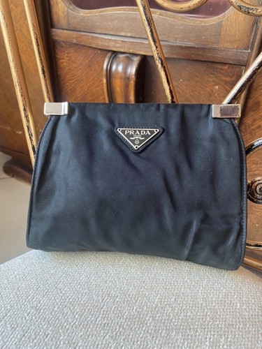 Auténtico. Prada nailon y cuero bolsa, bolso eBay