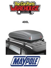 Maypole RB1400 Car Roof Box 400L Cargo Carrier Rooftop Waterproof Luggage Holder