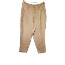a. New day Women's High Waist Linen Khaki Casual Pants Size12