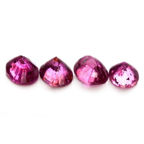 Unique Certified 1.55ct Natural Unheated Vivid Pink Sapphire Oval Matching Set - Picture 4 of 4