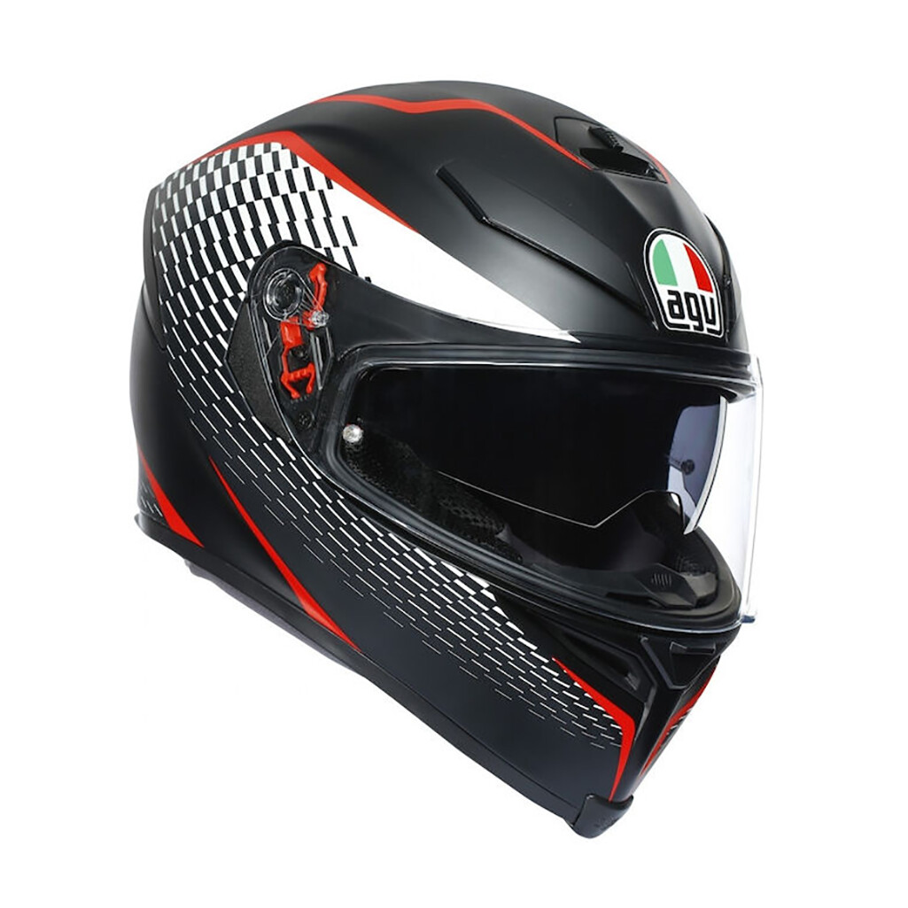AGV K5 S AGV MULTI THUNDER MATT BLACK/WHITE/RED XL | eBay