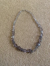 Purple Bead Statement Necklace, New