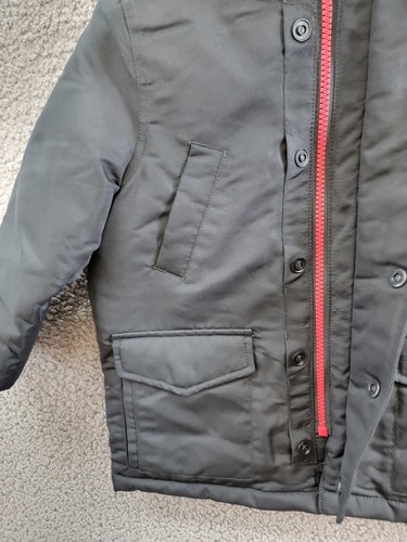 Polo Ralph Lauren Artificial-fur-Trim Down Parka Jacket Boys' 4 Black Zip Snap - Picture 9 of 18