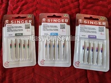 3 Packs Singer Sewing Machine Needles 2020 SIZE 11,14,16