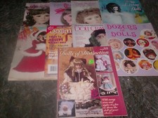 Lot of 9 Dollmaking and Doll Maker Magazines w/ patterns