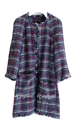 CHANEL Jacket 2021 21PS Blue Pink Purple Summer Lesage Tweed 40