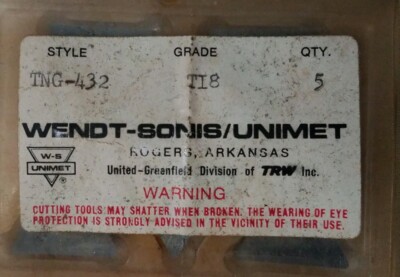 NOS Wendt-Sonis Unimet TNG 432 T18 Package of (5) #1.5-112719003