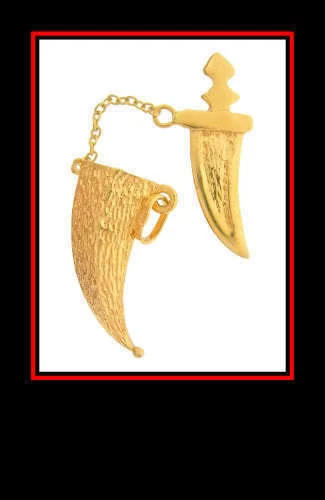 Vintage 18K Yellow Gold Dagger with Sheath Pendant Charm 3 D eBay