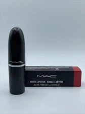 MAC Lipstick Matte Lady Danger Coral Red Bright Full Size NIB Long Wear Vivid