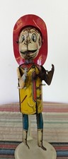 WORKING Marx Wind Up Tin Litho Climbing Fireman, 1930's
