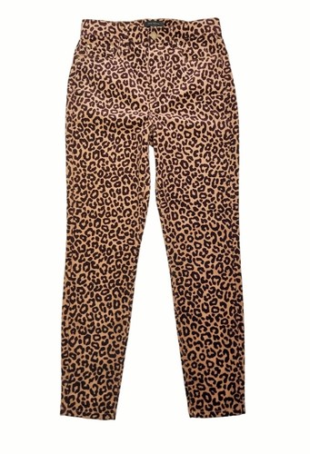 Ann Taylor Jeans Tapered High Rise Cord braun Leopardenmuster Damen 30 x 29 Größe 6 - Bild 1 von 10