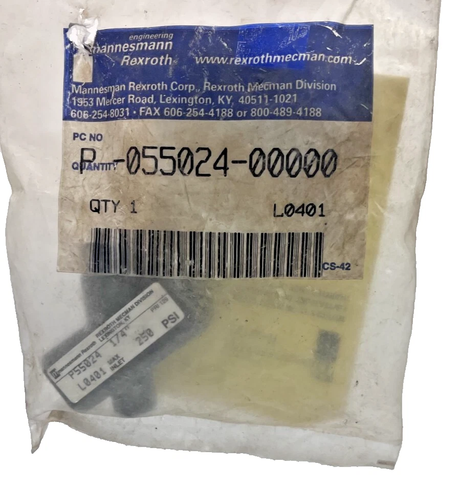 R431003554 Rexroth Dryseal Check Valve P-055024-00000 1/4" NPTF P55024 250 PSI - Image 2 of 2