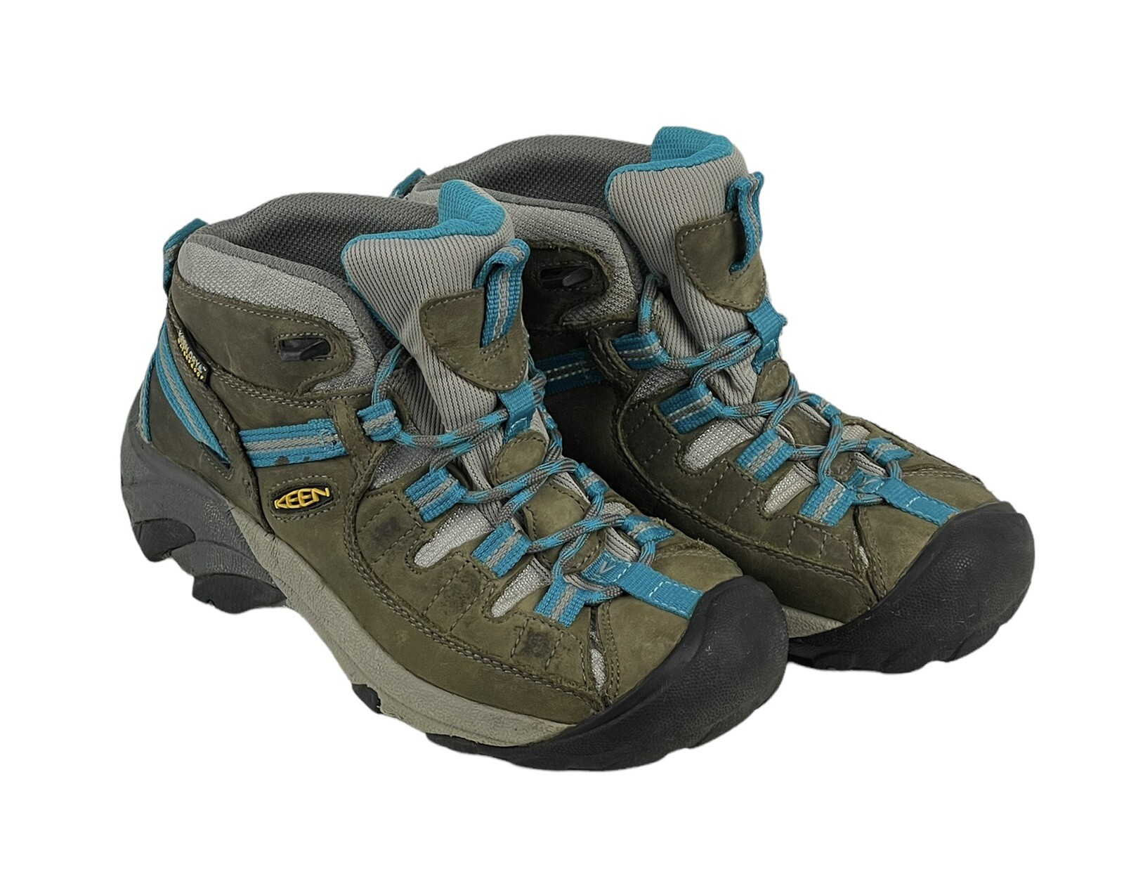 Hiking Boots Gray/Brown/Blue Shoes 