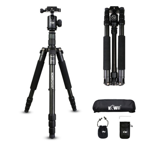 Aluminum Foldable Tripod Stand Travel for Canon Nikon Sony Olympus DSLR Cameras - Picture 1 of 12