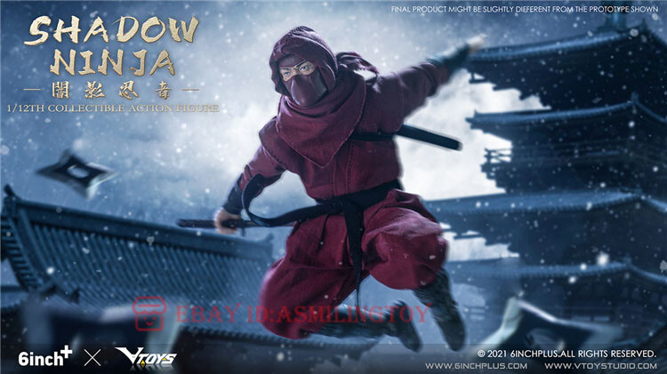 VTOYS X 6INCH+ Shadow Ninja 1/12 Collectible Action Figure Red Ver