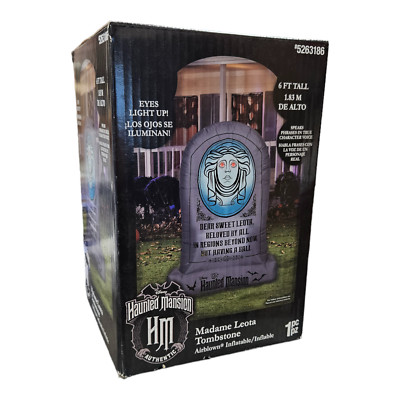 Disney 6-ft Lighted Madame Leota Tombstone Inflatable with Sound Haunted Mansion