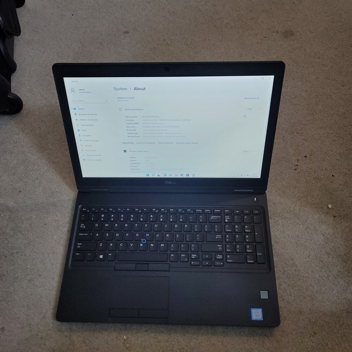 Dell Latitude 5591 Laptop 15.6 Dell Latitude 5591 Laptop 15.6