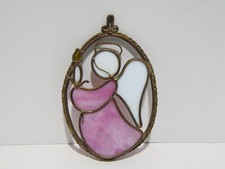 Stained Glass And Brass Angel Suncatcher