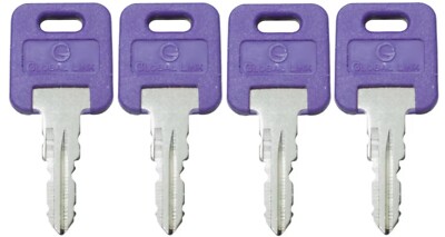 4 PACK Global Link OEM PURPLE Replacement RV Motorhome Trailer Lock Key G363
