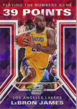 2019-20 Contender Optic Playing the Number Game Red Cracked Ice #16 LeBron James