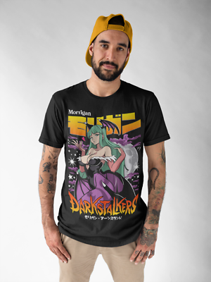 Morrigan Aensland T-shir Darkstalkers Shirt Girl Anime Waifu Gift