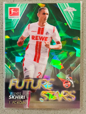2020 Topps Chrome Bundesliga Sapphire FS-ES Ellyes Skhiri /75 Green Future Stars