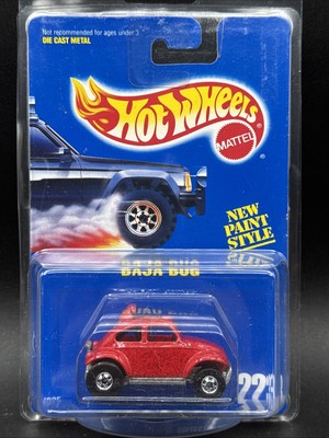 1991 Hot Wheels METALIC RED BAJA BUG Blue Card 223 New Paint FREE SHIPPING