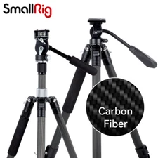 SmallRig Monopod Travel Tripod Stand Carbon Fiber Tripod w/ Video Fluid Head 