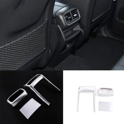 For Mercedes-Benz GLE 2020-23 Matt Silver Back Row Air Outlet Vent Cover Trim 3P